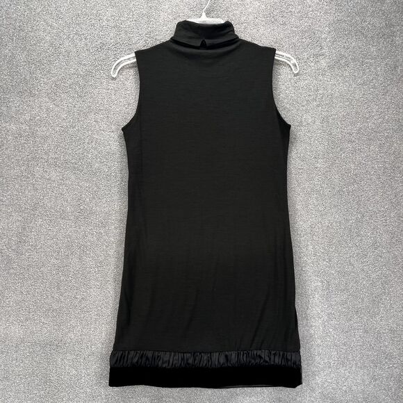 D. EXTERIOR Dresses & Skirts - D.‎ EXTERIOR Dress womens Small Black High neck Sleeveless Shift velvet trim